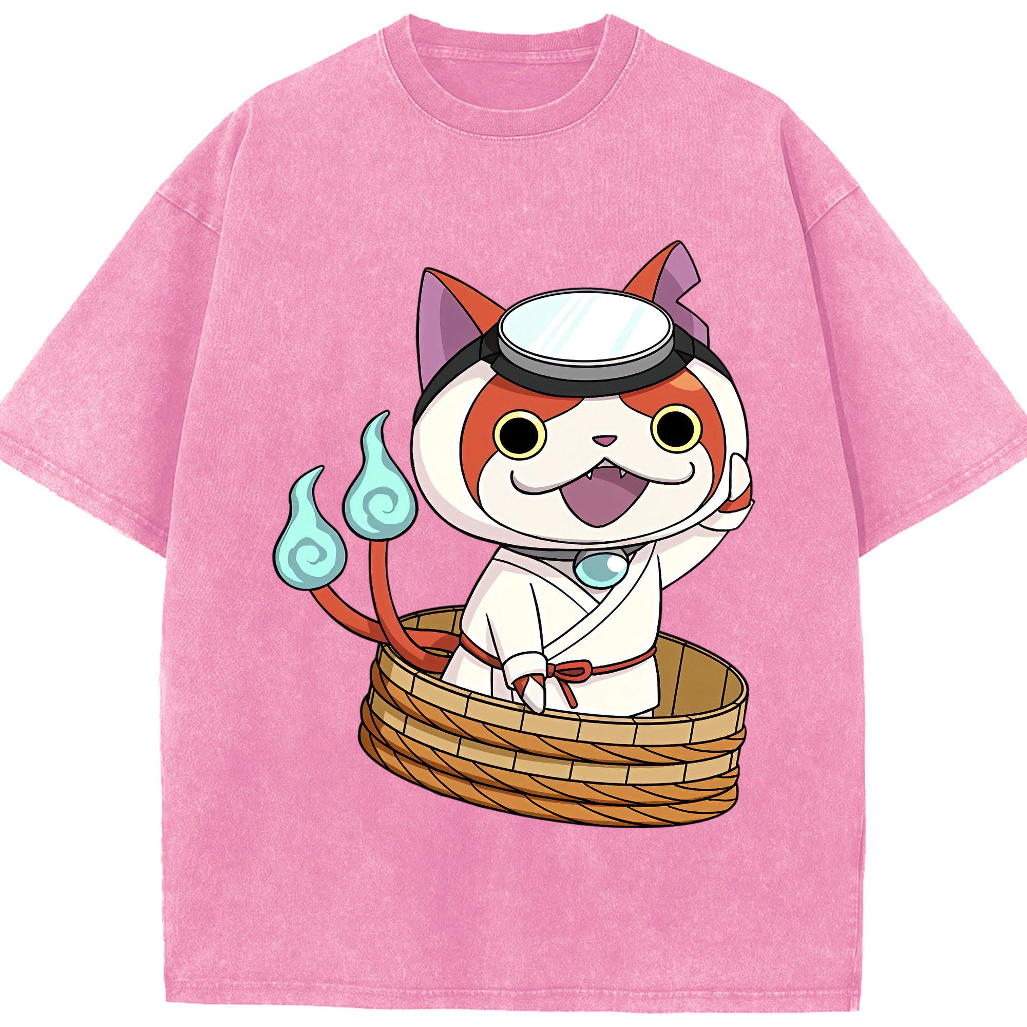 （画像用） 妖怪ウォッチ Yo-kai Watch 綿100% ヴィンテージ風 半袖Tシャツ（フロントプリント）